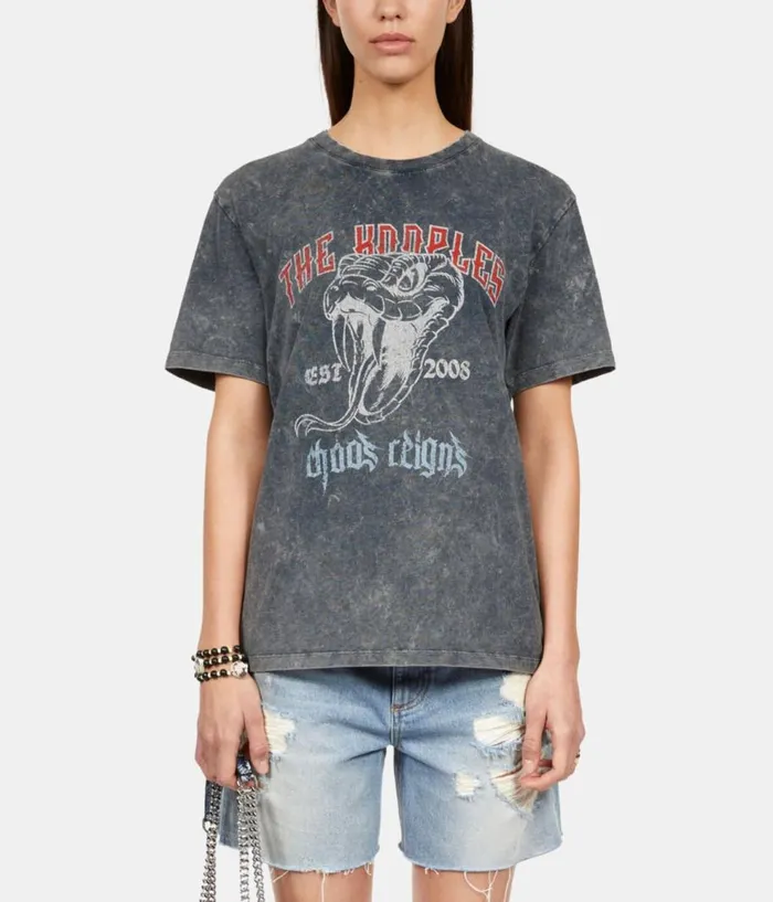 Women Tshirts THE KOOPLES Black Tshirt With Snake Serigraphy Women Tshirts THE KOOPLES Black Tshirt With Snake Serigraphy
