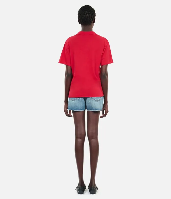 Women Tshirts THE KOOPLES Red Eternal Life Tour Serigraphy Tshirt Women Tshirts THE KOOPLES Red Eternal Life Tour Serigraphy Tshirt