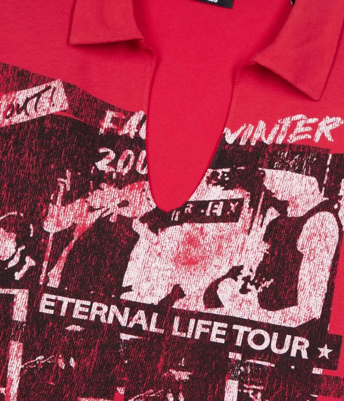 Women Tshirts THE KOOPLES Red Eternal Life Tour Serigraphy Tshirt Women Tshirts THE KOOPLES Red Eternal Life Tour Serigraphy Tshirt