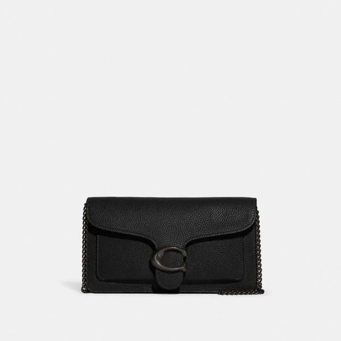 Women Tabby Chain Clutch Pewterblack Coach Crossbody Bags