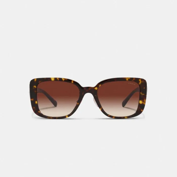 Women Tabby Oversized Square Sunglasses Dark Tortoise Coach Eyewear