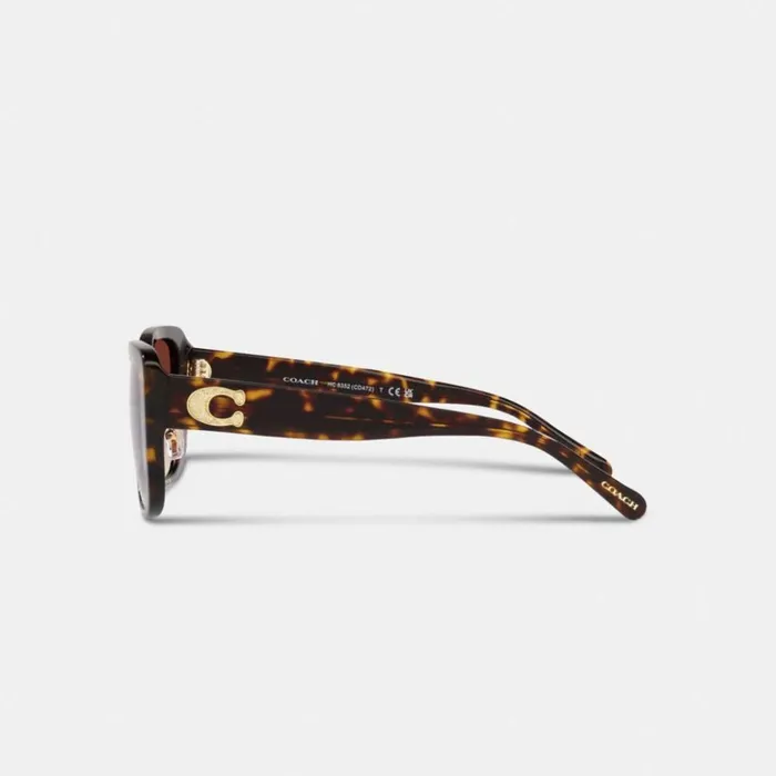 Women Tabby Oversized Square Sunglasses Dark Tortoise Coach Eyewear