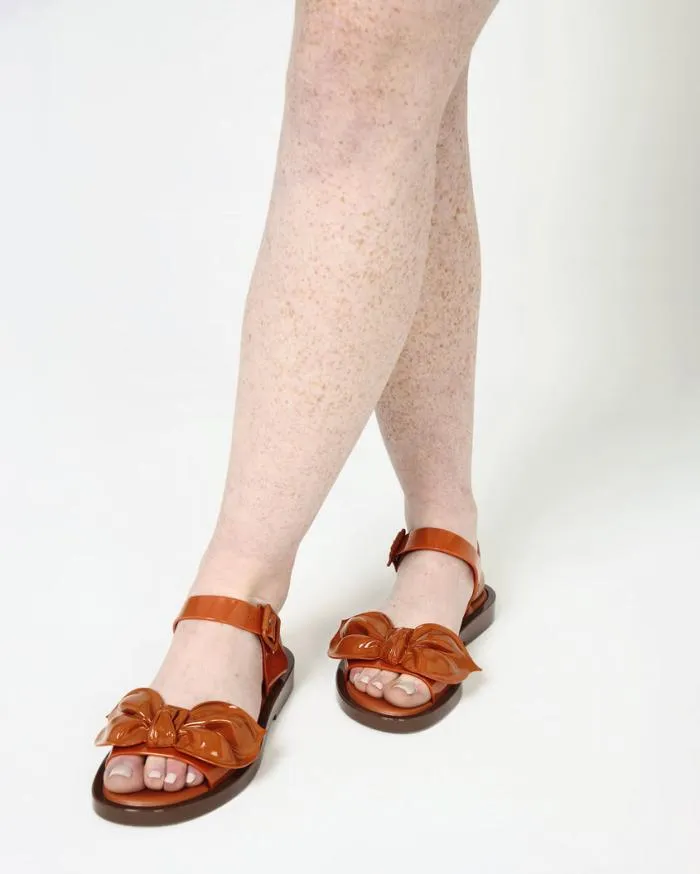 Women Tie Mar Sandal Brownorange Melissa Sandals