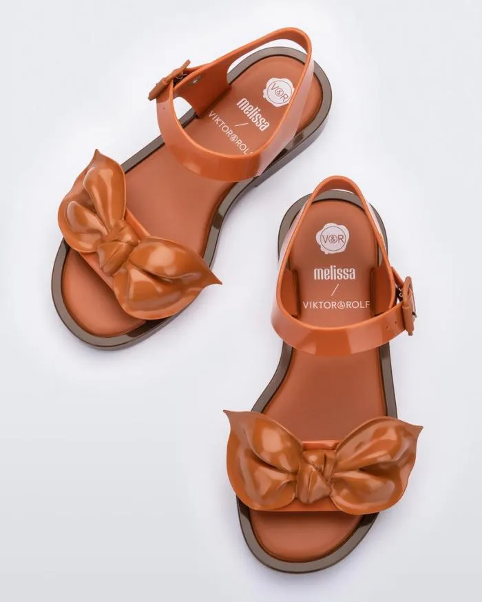 Women Tie Mar Sandal Brownorange Melissa Sandals