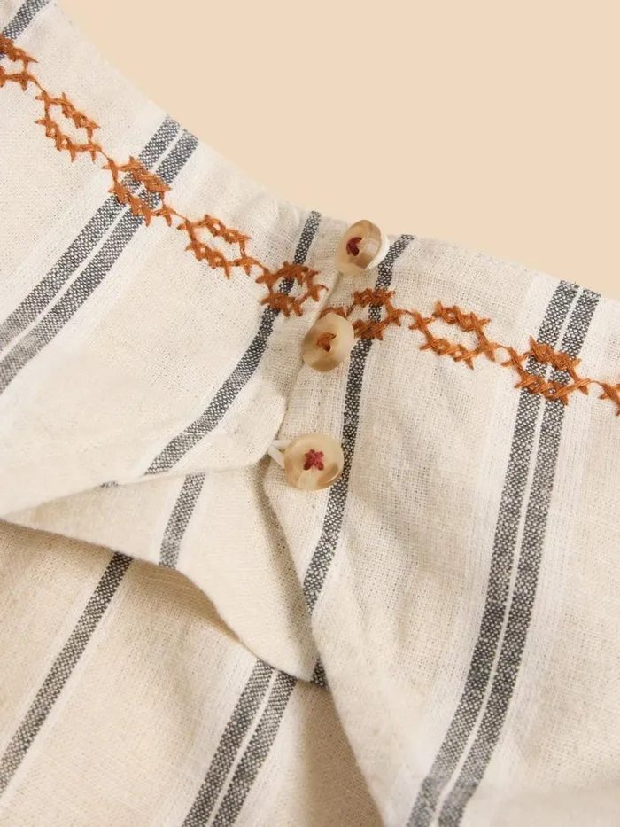 Women TOPS and TEES White Stuff Carla Stripe Linen Blend Top Natural Multi Women TOPS and TEES White Stuff Carla Stripe Linen Blend Top Natural Multi