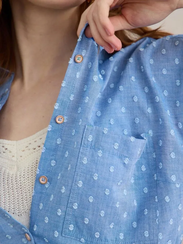 Women TOPS and TEES White Stuff Ellie Organic Cotton Shirt Blue Multi Women TOPS and TEES White Stuff Ellie Organic Cotton Shirt Blue Multi