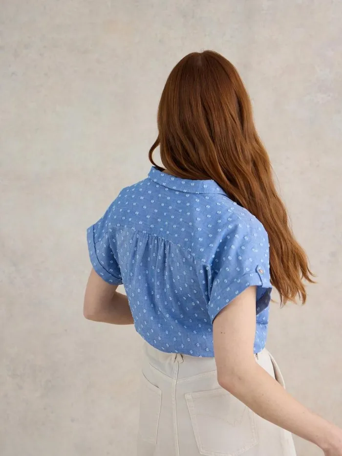 Women TOPS and TEES White Stuff Ellie Organic Cotton Shirt Blue Multi Women TOPS and TEES White Stuff Ellie Organic Cotton Shirt Blue Multi