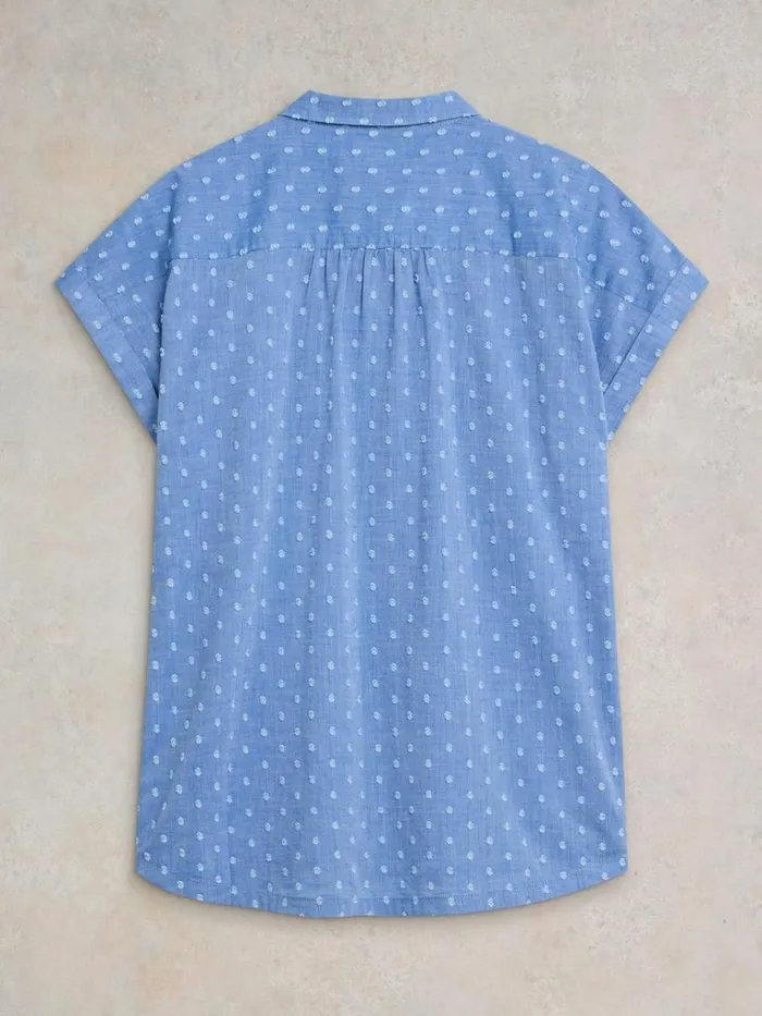 Women TOPS and TEES White Stuff Ellie Organic Cotton Shirt Blue Multi Women TOPS and TEES White Stuff Ellie Organic Cotton Shirt Blue Multi