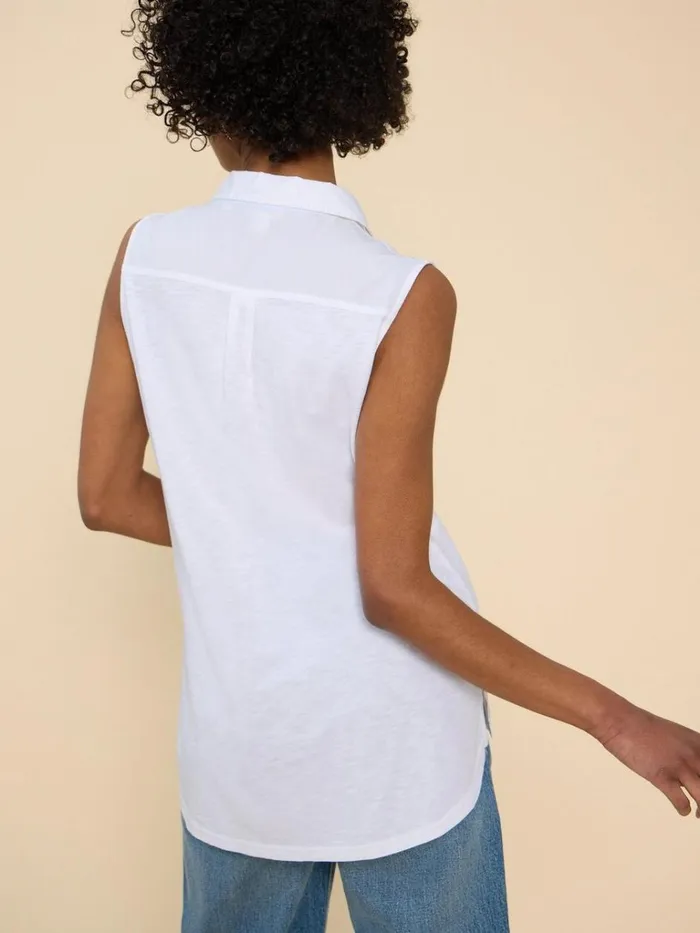 Women TOPS and TEES White Stuff MELANIE MIX LONGLINE SHIRT Natural White Women TOPS and TEES White Stuff MELANIE MIX LONGLINE SHIRT Natural White
