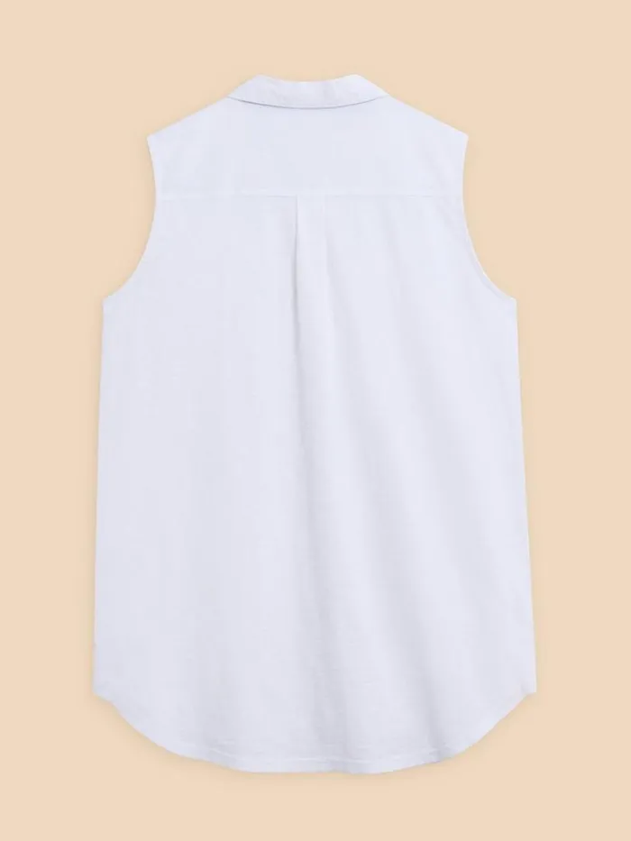 Women TOPS and TEES White Stuff MELANIE MIX LONGLINE SHIRT Natural White Women TOPS and TEES White Stuff MELANIE MIX LONGLINE SHIRT Natural White