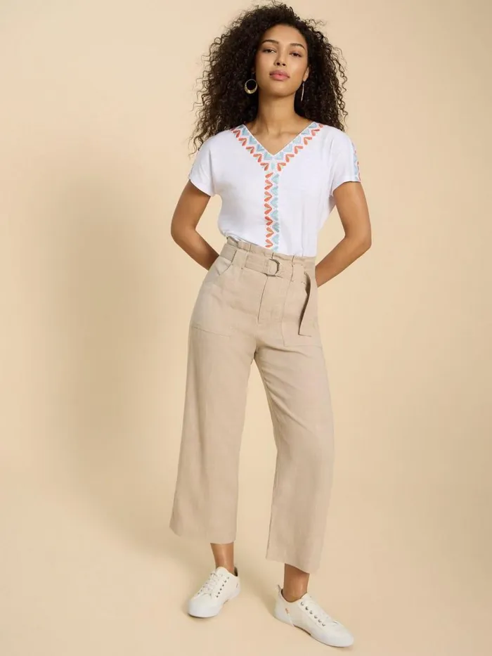 Women TOPS and TEES White Stuff NEVA EMBROIDERED TOP White Multi Women TOPS and TEES White Stuff NEVA EMBROIDERED TOP White Multi
