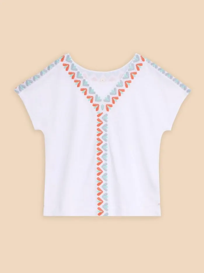 Women TOPS and TEES White Stuff NEVA EMBROIDERED TOP White Multi Women TOPS and TEES White Stuff NEVA EMBROIDERED TOP White Multi