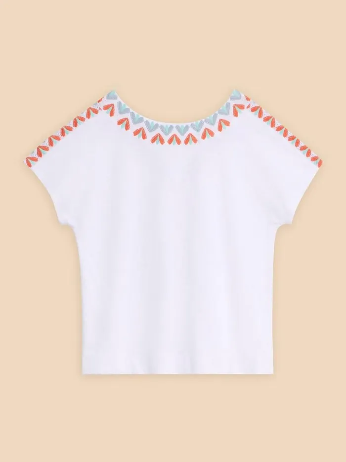 Women TOPS and TEES White Stuff NEVA EMBROIDERED TOP White Multi Women TOPS and TEES White Stuff NEVA EMBROIDERED TOP White Multi