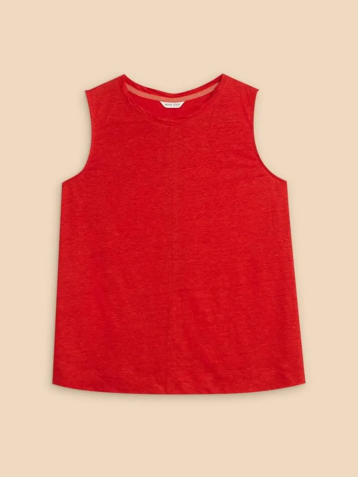 Women TOPS and TEES White Stuff RYLEE LINEN VEST Bright Red Women TOPS and TEES White Stuff RYLEE LINEN VEST Bright Red