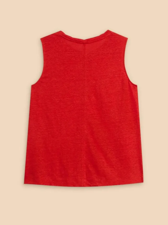 Women TOPS and TEES White Stuff RYLEE LINEN VEST Bright Red Women TOPS and TEES White Stuff RYLEE LINEN VEST Bright Red