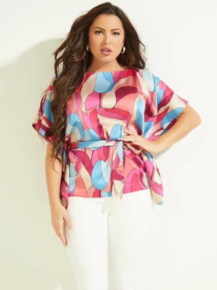 Women Tops And Sweaters Marciano Baja Beach Kimono Bold Bloom