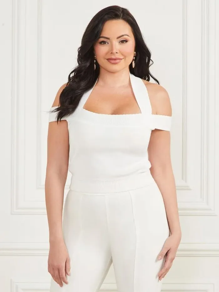 Women Tops And Sweaters Marciano Justine Sweater Top Pale Pearl Women Tops And Sweaters Marciano Justine Sweater Top Pale Pearl