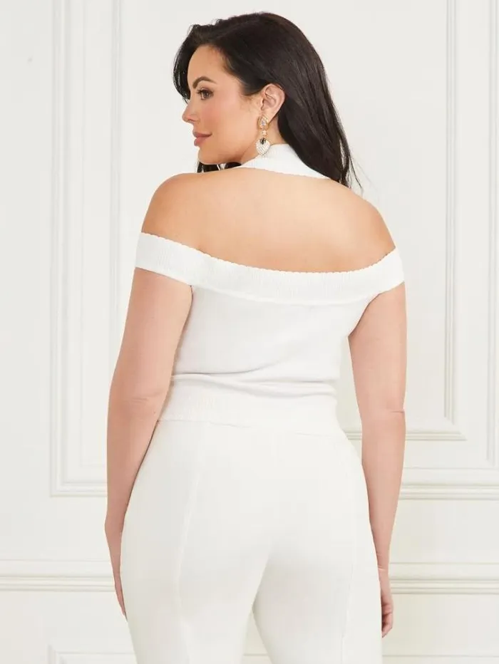 Women Tops And Sweaters Marciano Justine Sweater Top Pale Pearl Women Tops And Sweaters Marciano Justine Sweater Top Pale Pearl