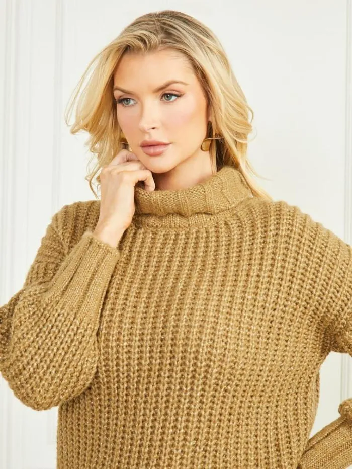 Women Tops And Sweaters Marciano Promise WoolBlend Sweater Cider Gold Multi Women Tops And Sweaters Marciano Promise WoolBlend Sweater Cider Gold Multi
