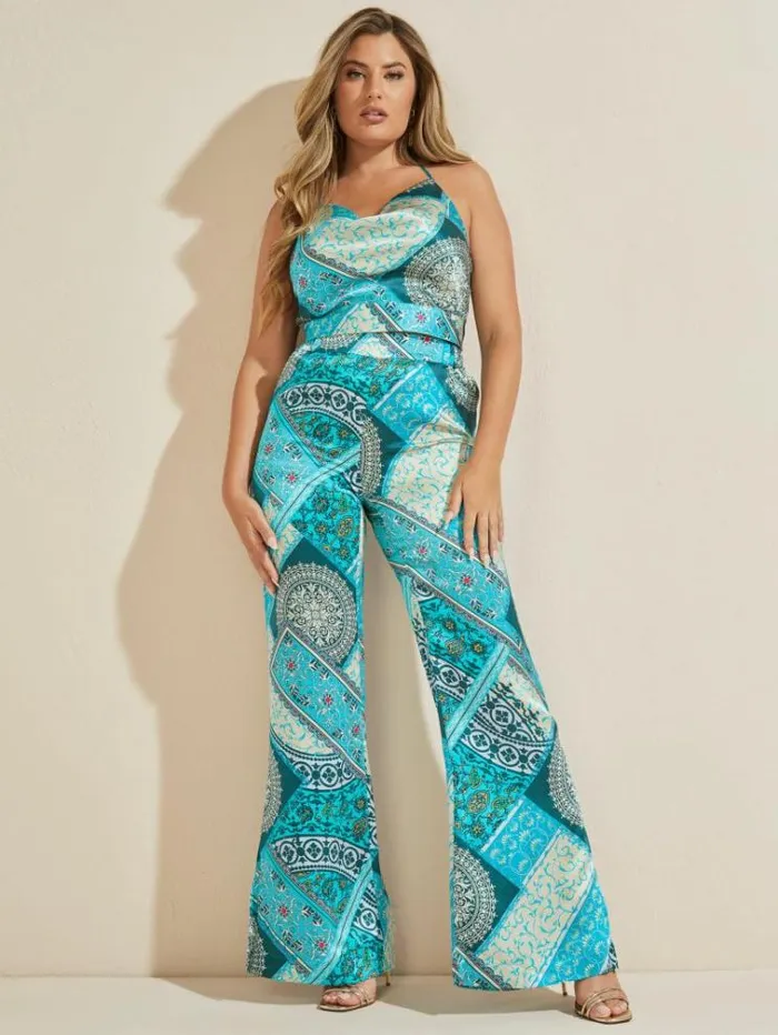Women Tops And Sweaters Marciano Tamara Top Mykanos Blue Combo Women Tops And Sweaters Marciano Tamara Top Mykanos Blue Combo