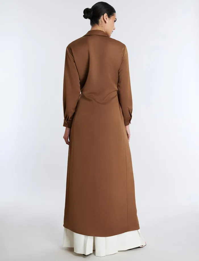 Women Tops BCBG Millie Wrap Tunic Top Monks Robe