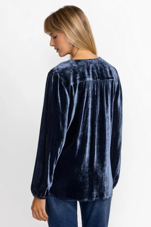 Women Tops Johnny Was CURVED HEM PRAIRIE BLOUSE Marine Blue Women Tops Johnny Was CURVED HEM PRAIRIE BLOUSE Marine Blue
