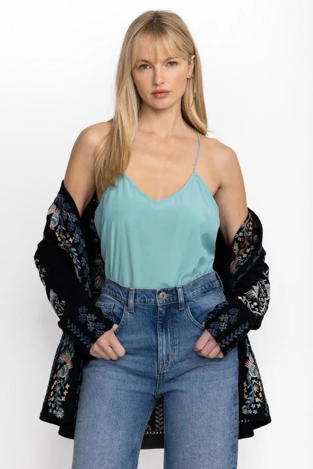 Women Tops Johnny Was ETTA CAMI TOP Marine Blue Women Tops Johnny Was ETTA CAMI TOP Marine Blue