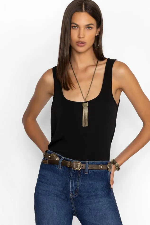 Women Tops Johnny Was JUSTINE TANK TOP Black