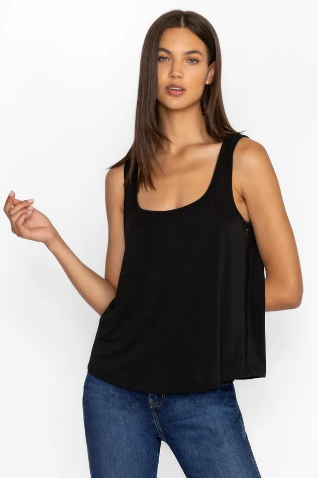Women Tops Johnny Was JUSTINE TANK TOP Black