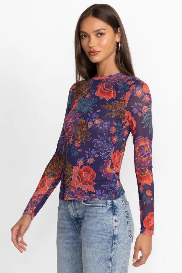 Women Tops Johnny Was NATALIE LONG SLEEVE MESH TEE Etta S Garden Women Tops Johnny Was NATALIE LONG SLEEVE MESH TEE Etta S Garden