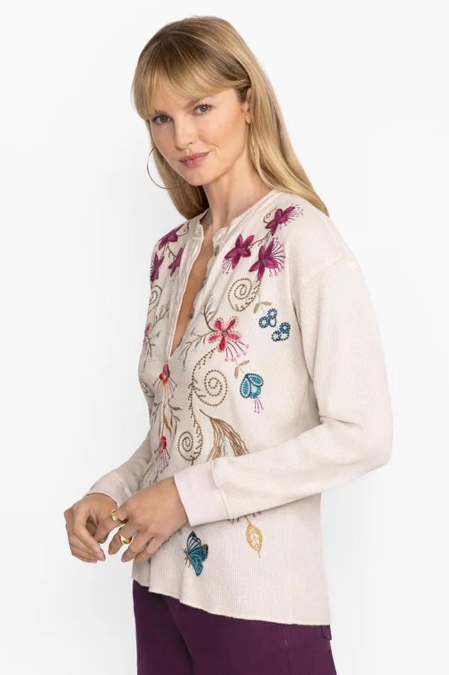 Women Tops Johnny Was THERMAL HENLEY Shell Women Tops Johnny Was THERMAL HENLEY Shell