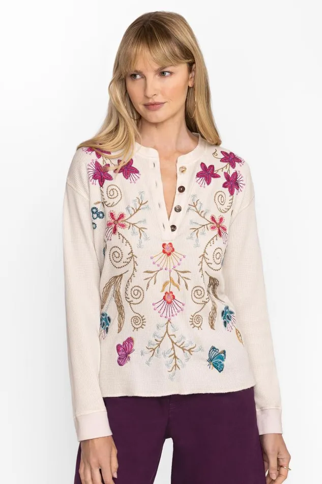 Women Tops Johnny Was THERMAL HENLEY Shell Women Tops Johnny Was THERMAL HENLEY Shell