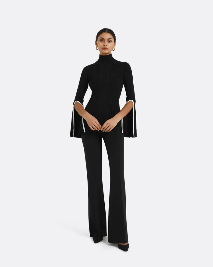 Women Tops Safiyaa Cherine Monochrome Knit Black