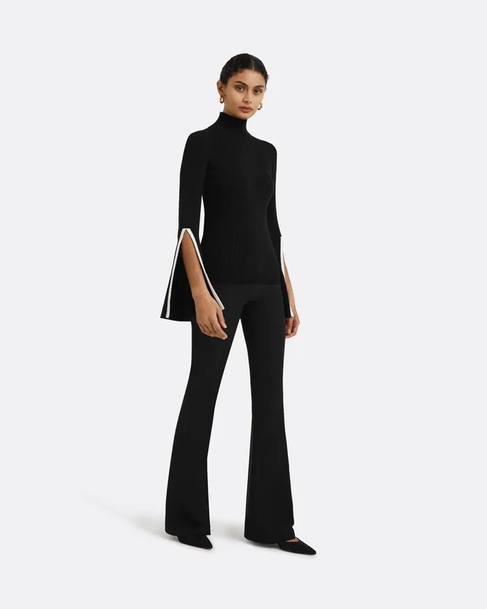 Women Tops Safiyaa Cherine Monochrome Knit Black