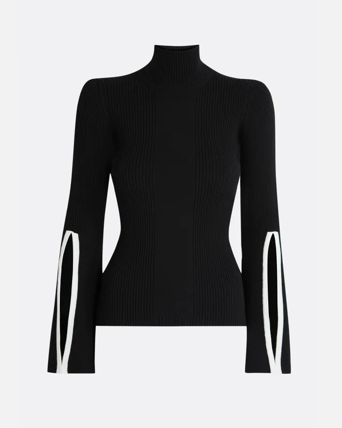 Women Tops Safiyaa Cherine Monochrome Knit Black