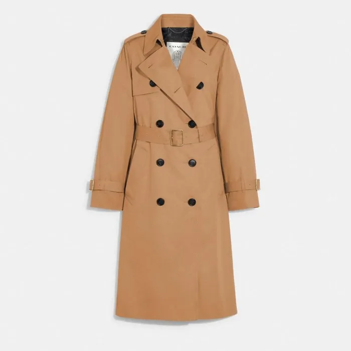 Women Trench Khaki Coach Jackets and Outerwear