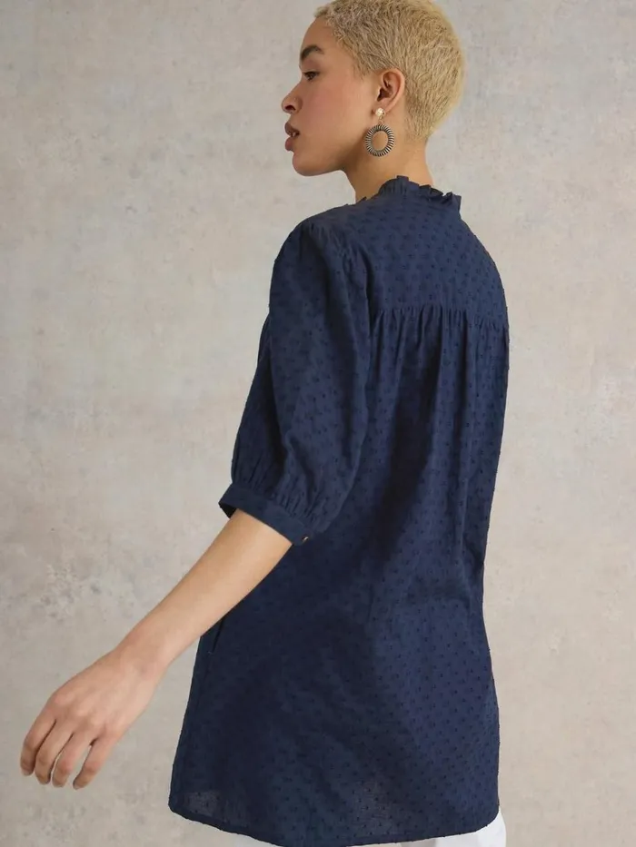 Women TUNICS White Stuff Deeba Cotton Tunic Dark Navy Women TUNICS White Stuff Deeba Cotton Tunic Dark Navy