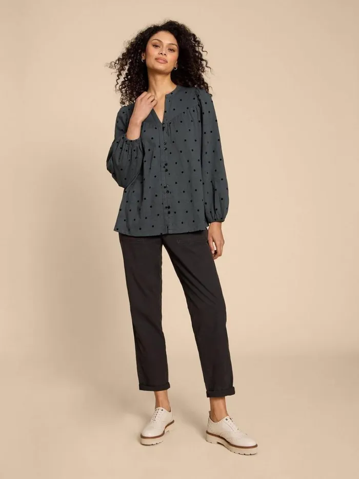 Women TUNICS White Stuff TERESA LONGLINE Grey Multi