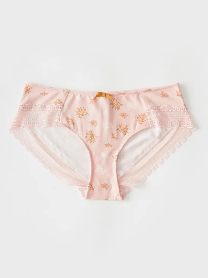Women UNDERWEAR White Stuff Love Birds Shortie Dusty Pink
