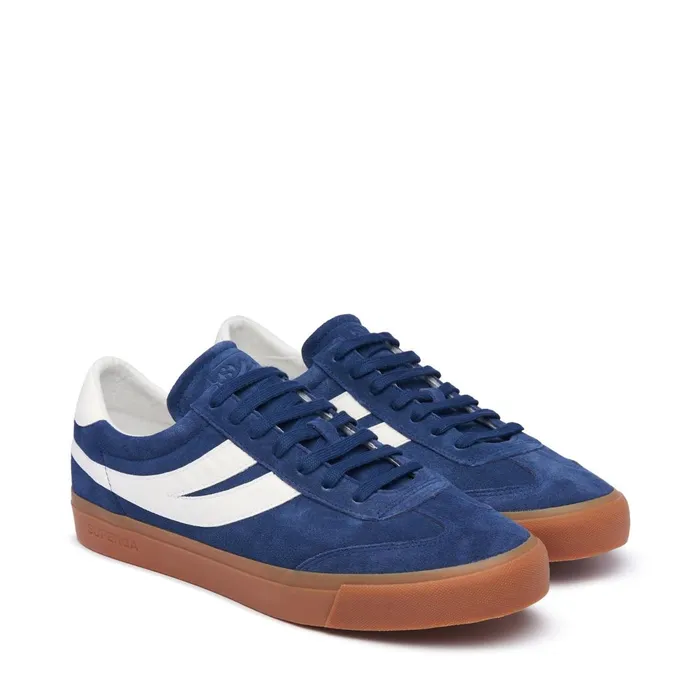 Women Unisex 4834 CLUB S SWALLOW SUEDE Low Cut NAVYGUM Superga Low Cut