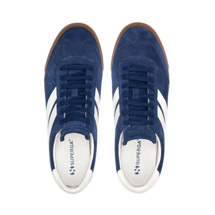 Women Unisex 4834 CLUB S SWALLOW SUEDE Low Cut NAVYGUM Superga Low Cut