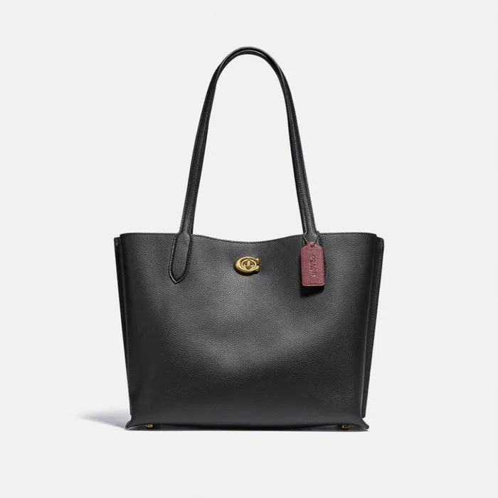 Women Willow Tote Brassblack Coach Totes and Carryalls