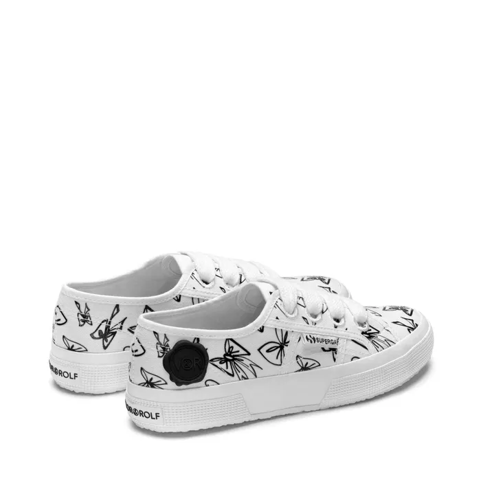 Women Woman 2750 PRINT BOW Low Cut WHITEBLACK Superga Low Cut