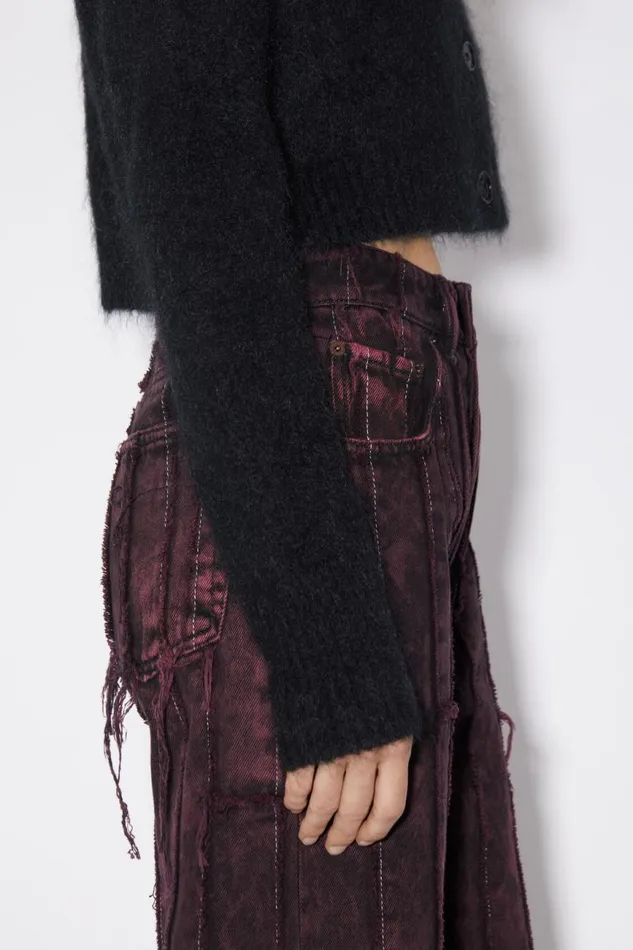 Women Wool Mohair Cardigan Black Acne Studios Knitwear