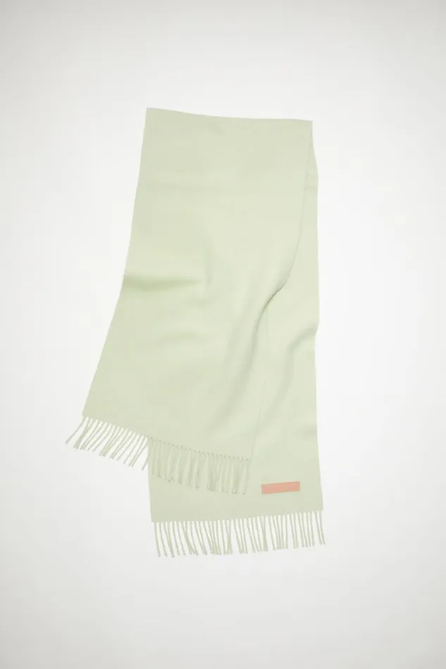 Women Wool Scarf Pink Label Pale Green Acne Studios Scarves
