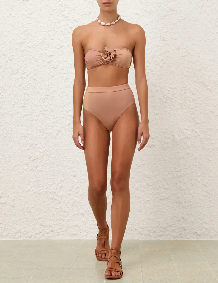 Women Zimmermann Bikinis Everley Metallic Bikini Top Rose