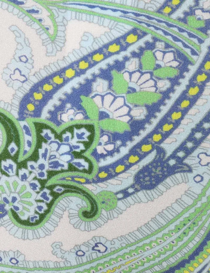 Women Zimmermann Bikinis Ottie Wrap Ruffle Bikini Green Paisley