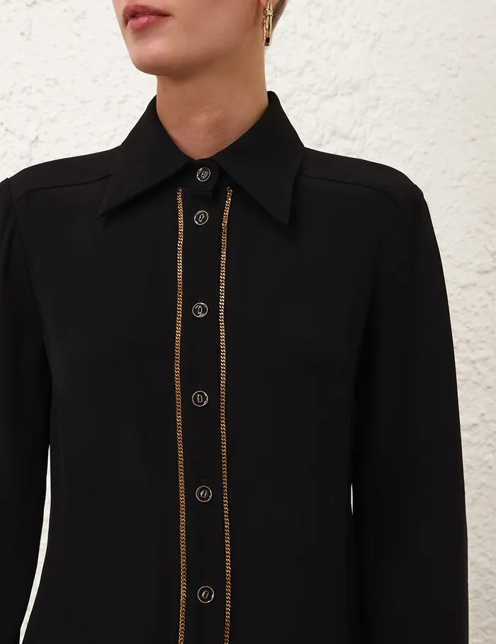 Women Zimmermann Clothing Chain Blouse Black