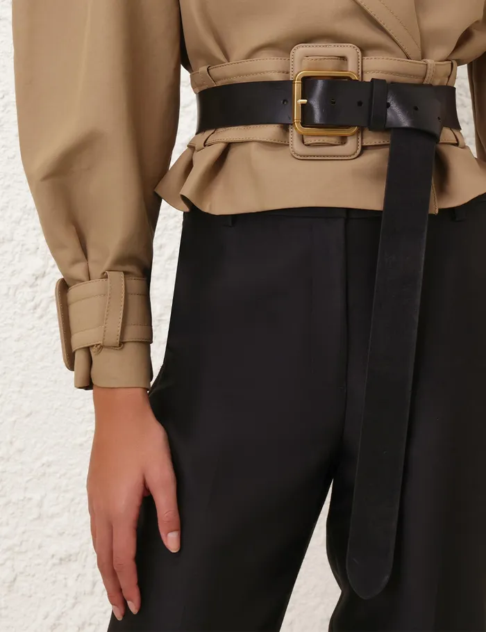 Women Zimmermann Clothing Crush Cropped Slim Pant Black