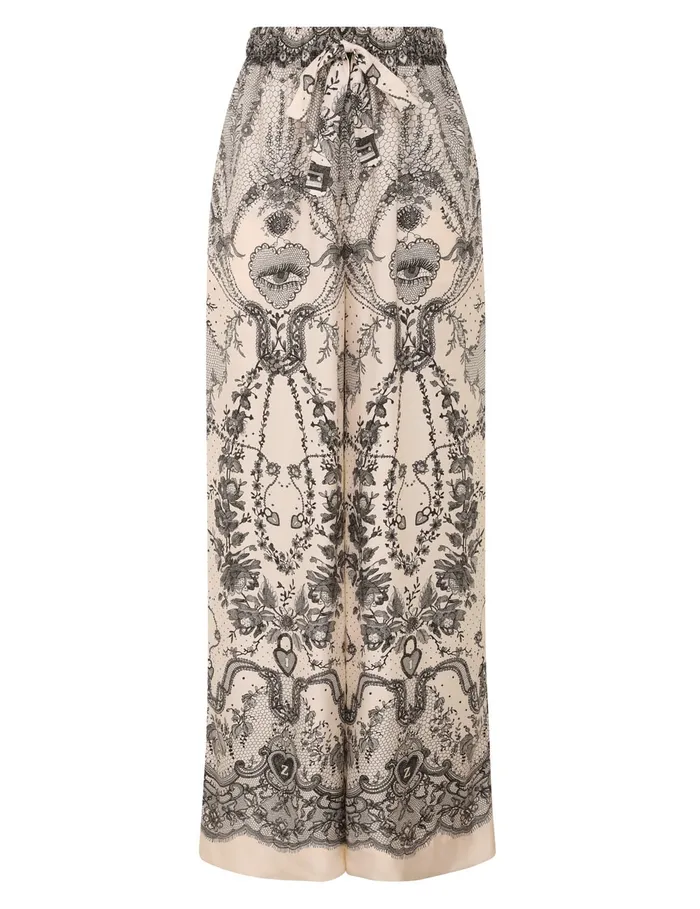 Women Zimmermann Clothing Crush Draw Waist Pant Ivory Locket